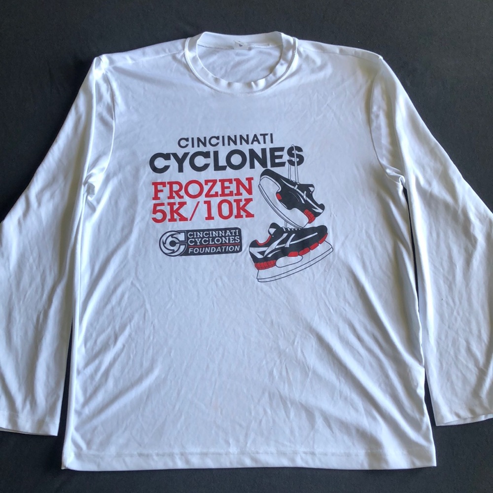 Cincinnati Cyclones Large White Long-sleeve Shirt